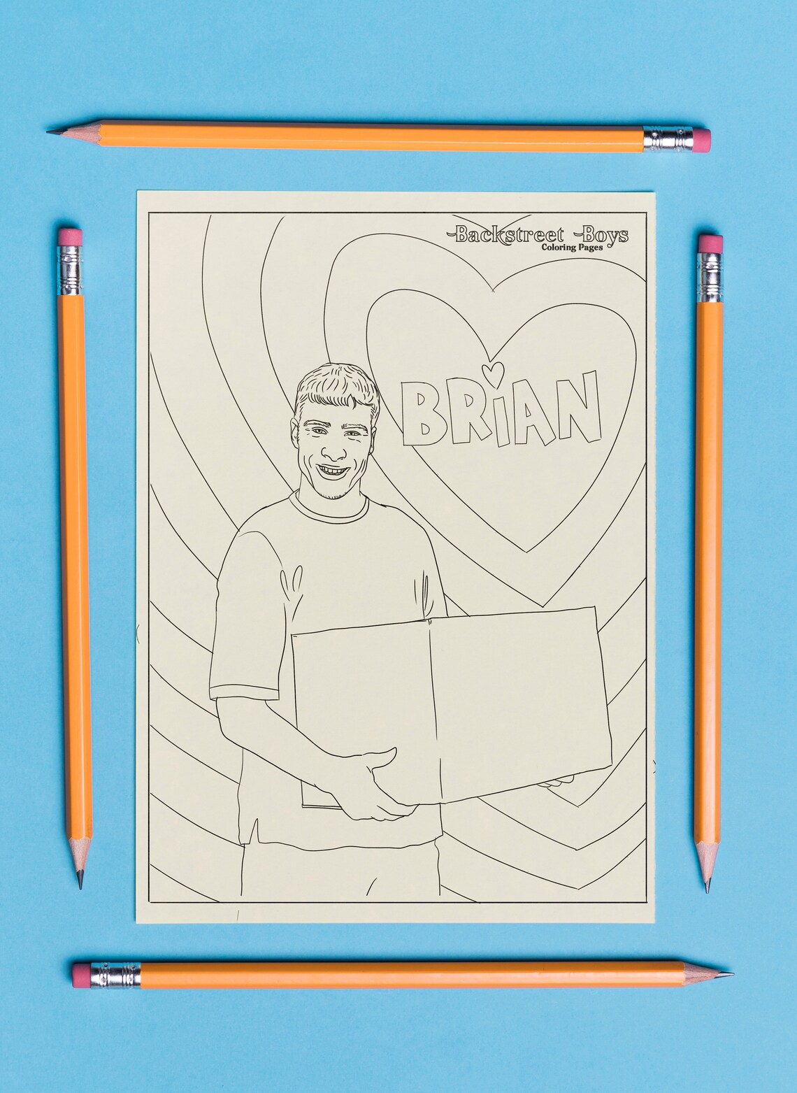 Backstreet Boys Printable Coloring Page BSB Coloring Page | Etsy