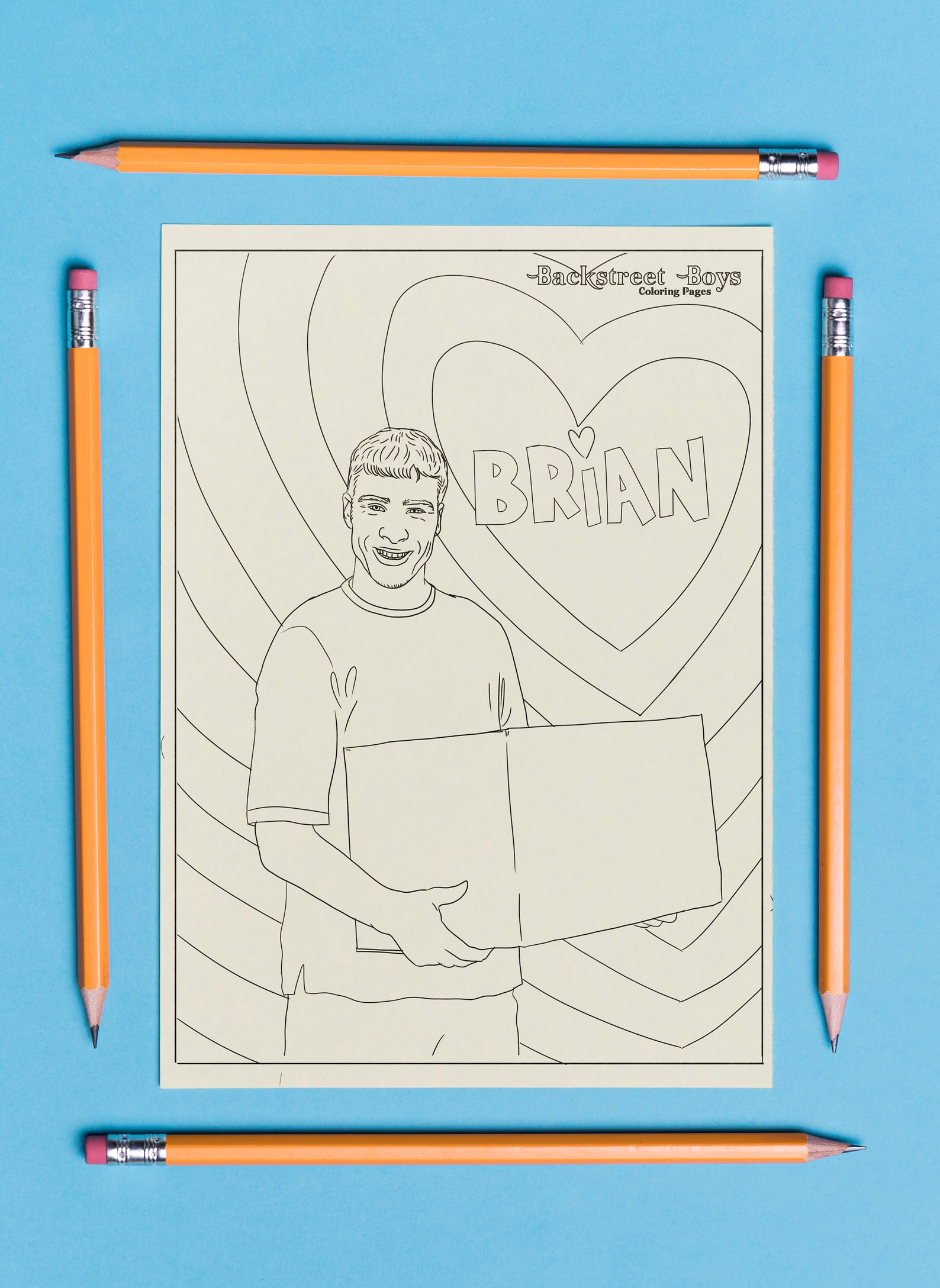 Backstreet Boys Printable Coloring Page BSB Coloring Page | Etsy