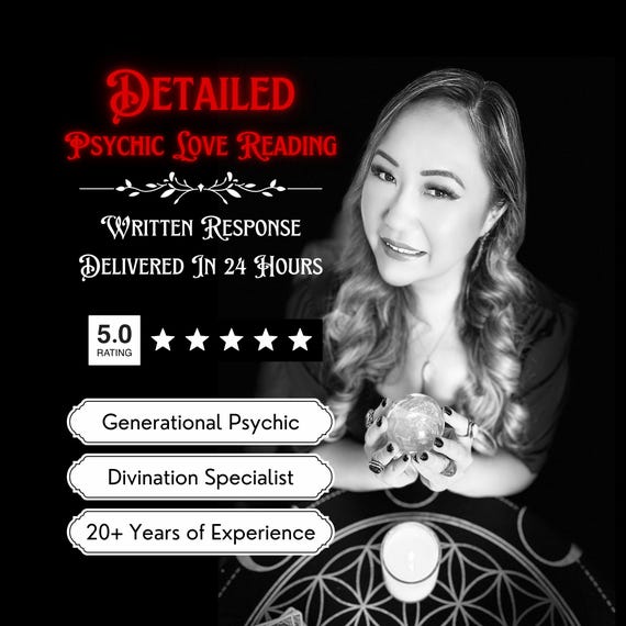 Detailed Psychic Love Reading by Professional Psychic | One Question | 24 Hours | In-Depth Psychic Love Reading | No Tools Psychic Reading