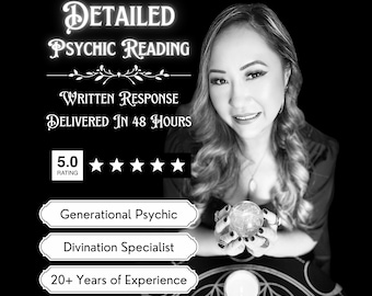 Detailed Psychic Reading by Professional Psychic | One Question | 48 Hours | In-Depth Psychic Reading | No Tools Psychic Reading