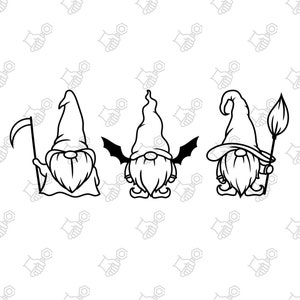 Halloween Gnomes SVG, Gnome Svg, Halloween Svg, Cricut Svg, Crafting, Halloween, Halloween Crafts