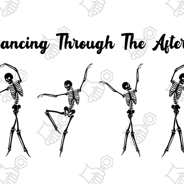 Dancing Through the Afterlife SVG, Halloween Svg, Mystical Svg, Spooky Svg, Skeleton Svg, Halloween Svg, Bat Svg, Dancing Svg, Scary Svg