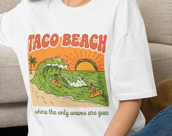 Zomer strandvakantie shirt | Good Vibes Motivational Comfort Colors T-shirt
