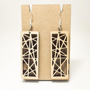 Abstract Rectangular Line Art Dangles