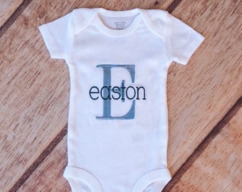Custom Baby Bodysuit, Monogrammed Set, Personalized bodysuit, Personalized Swaddle, Baby Gift, Coming home Set, Baby Gift Set, Baby Boy Gift