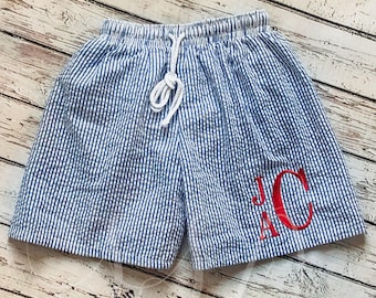 Seersucker Swim Trunks