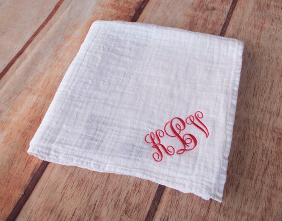 personalized muslin swaddle blankets
