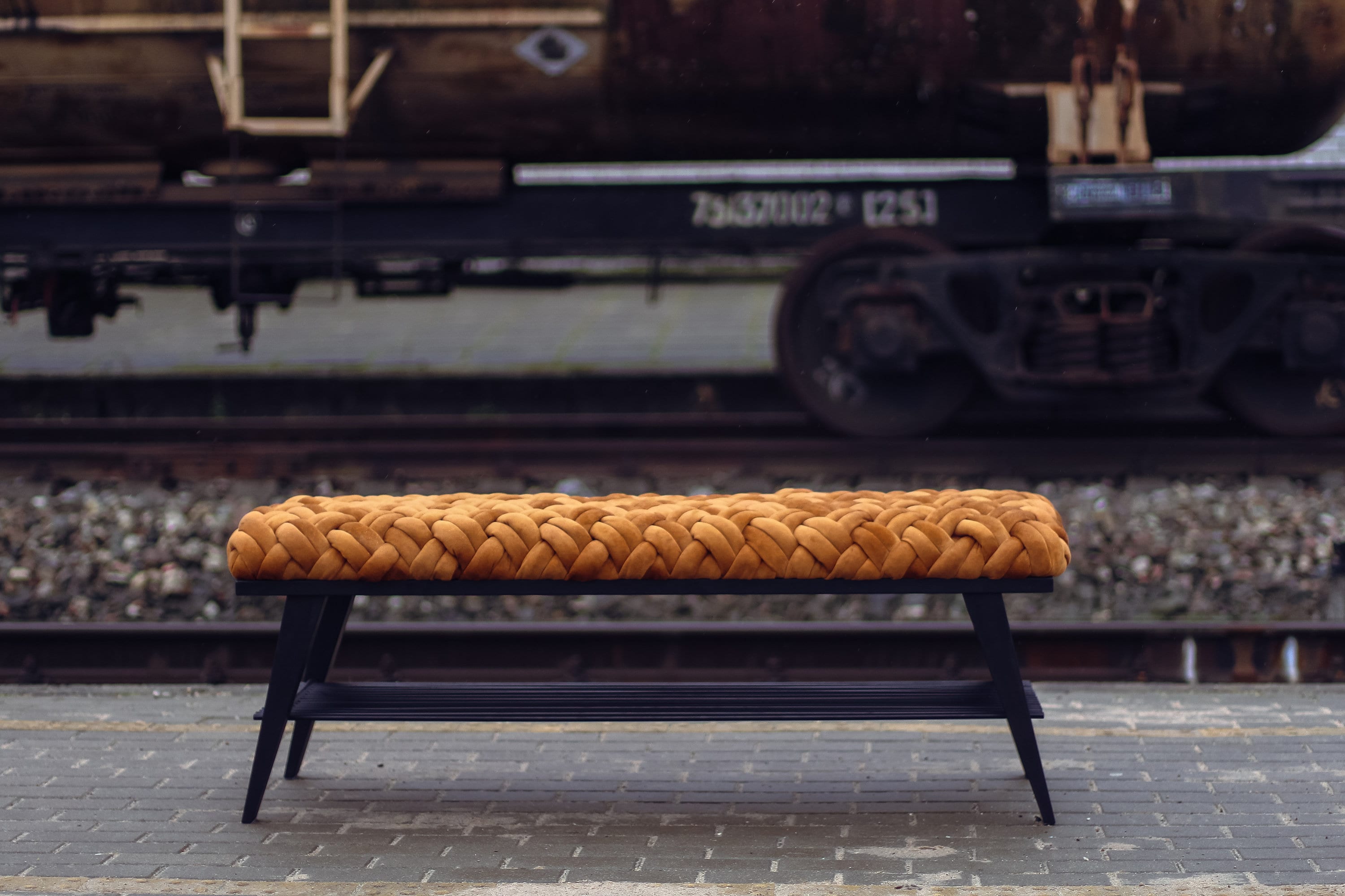 Upholstered Bench With Shoe Rack Etsy