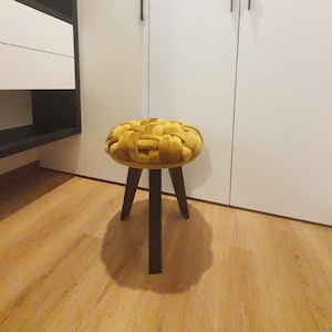 Kids stool, upholstered chair for entryway, mudroom, bedroom, hallway, living room, vanity stool, footstool