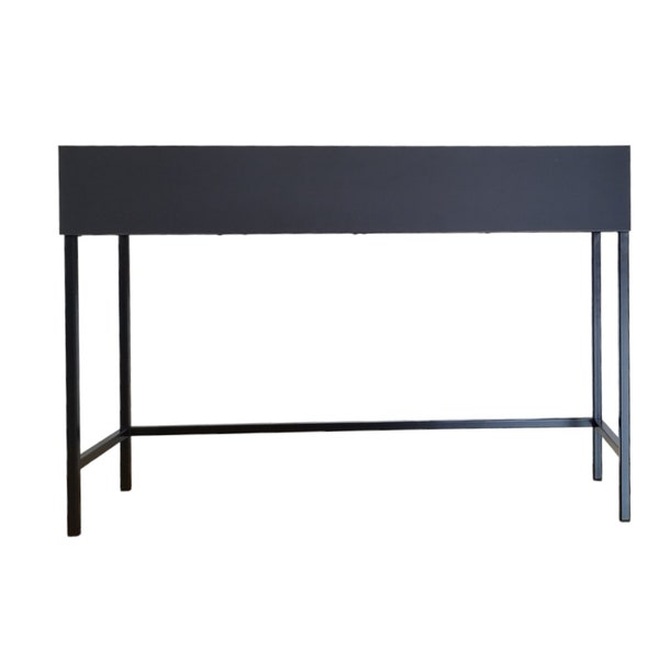 Table console étroite avec tiroirs, noir mat pour entrée