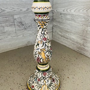 Bougeoir Arte Ceramica fabriqué au Portugal peint à la main