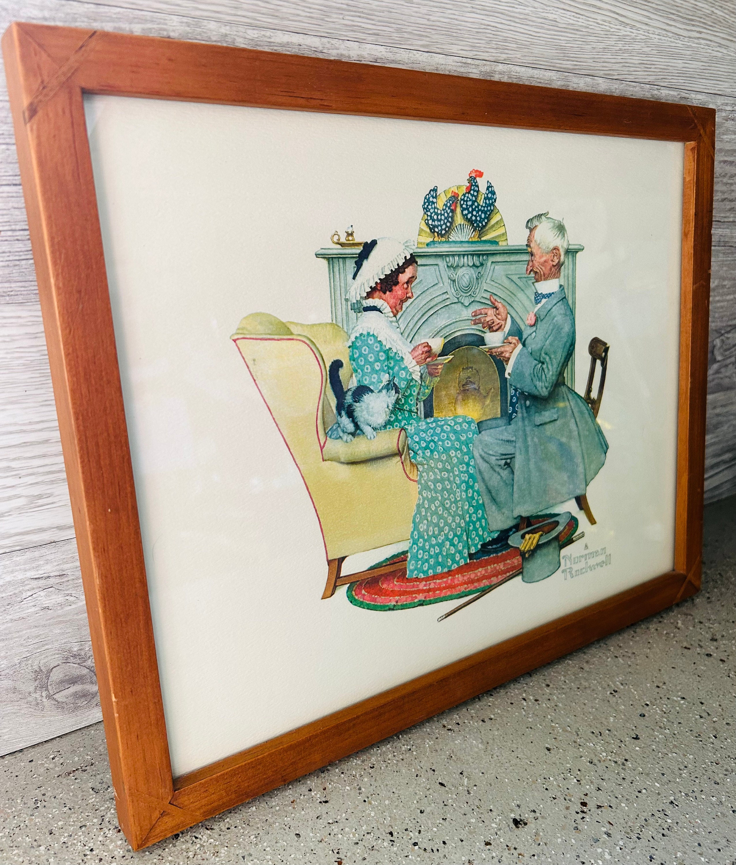 Vintage Framed Norman Rockwell Print Etsy