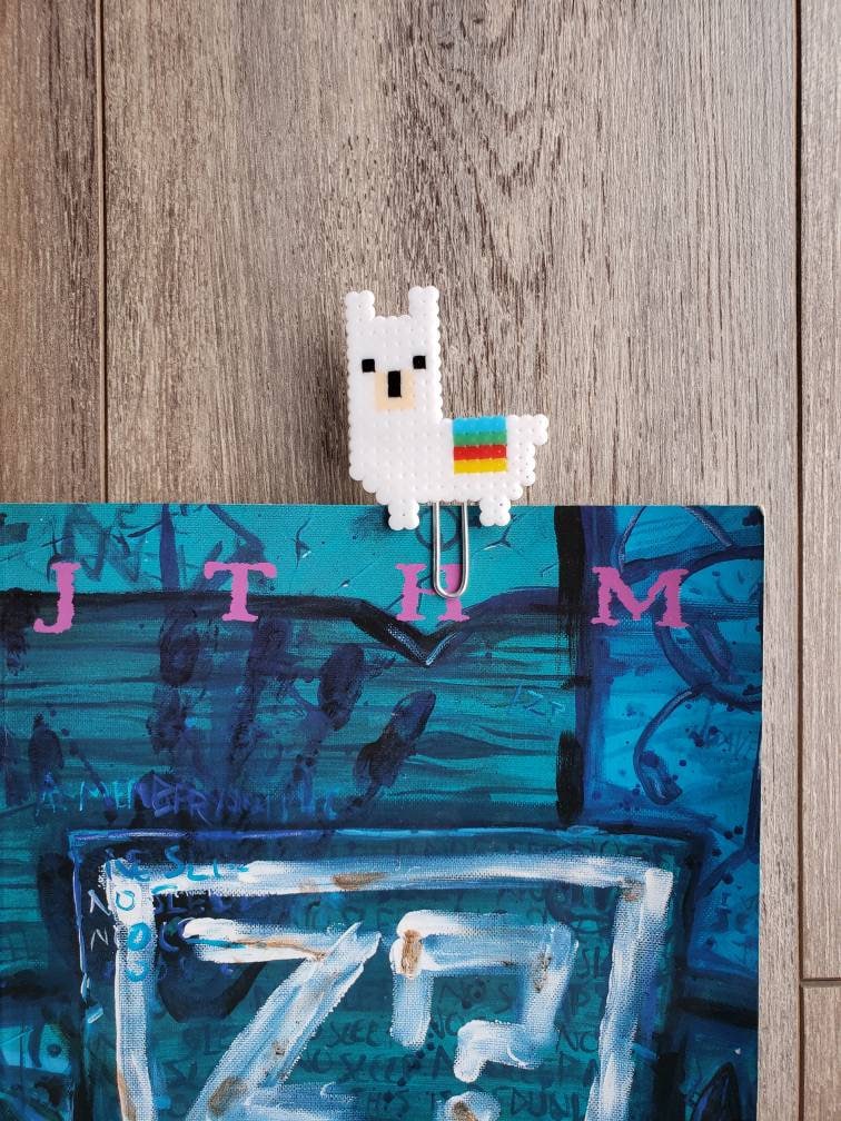 Lots of 4 Bookmark Planner Pixel Art Cactus, Llama, Flowers
