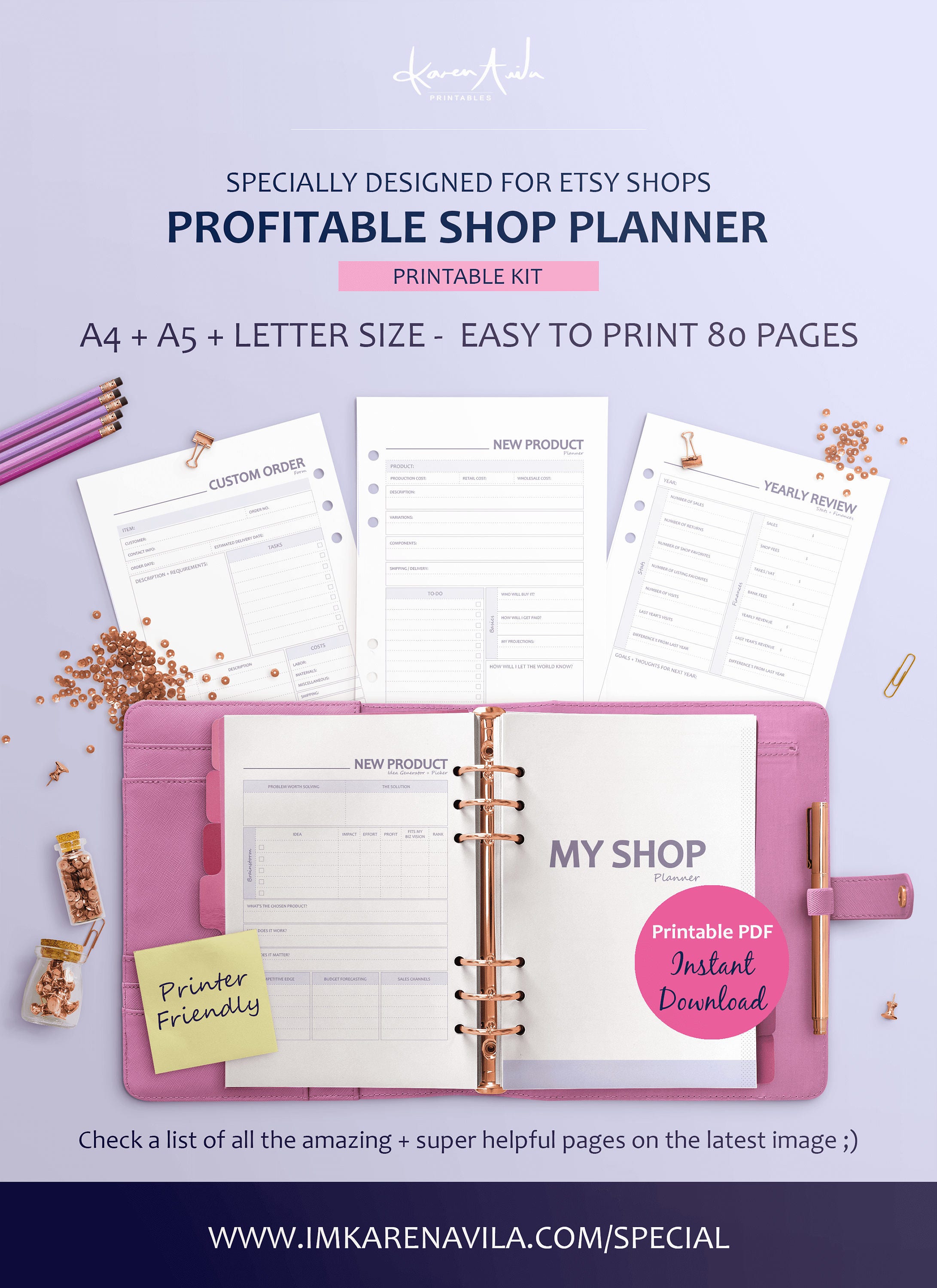 Printable Etsy Shop Planner Etsy Planner Etsy Seller | Etsy
