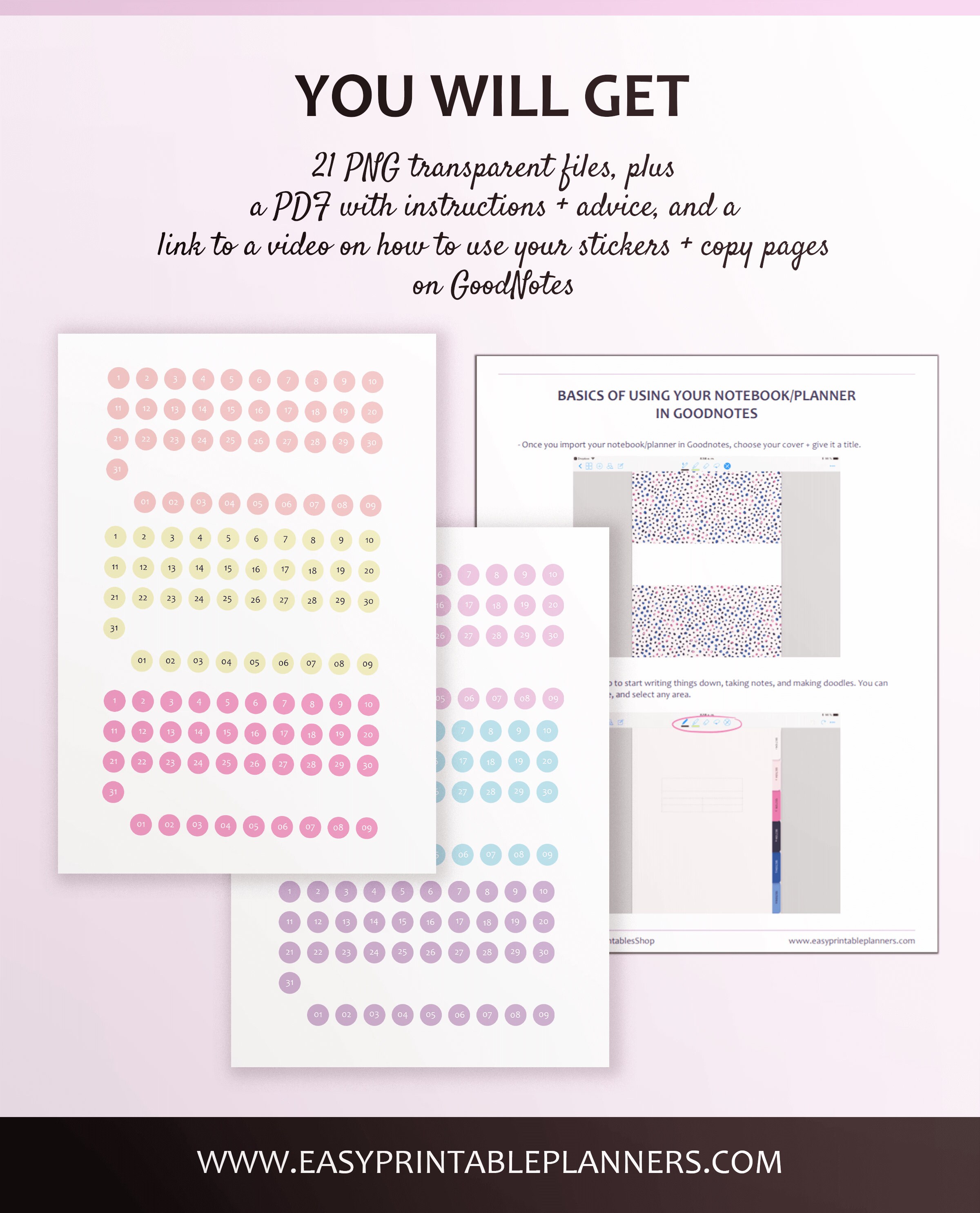 Digital Stickers Goodnotes Journal Planner Digital Planner 