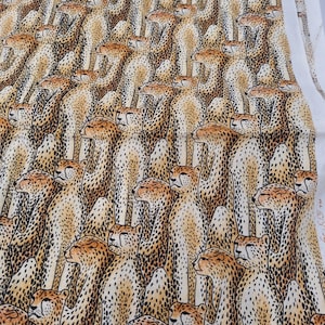 Baumwoll Quilt Stoff Gepard Zebra