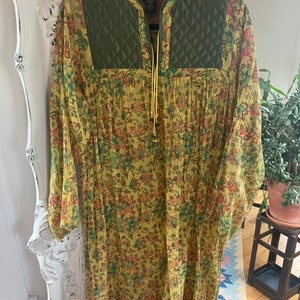 Vintage Indian cotton dress 1970&#39;s