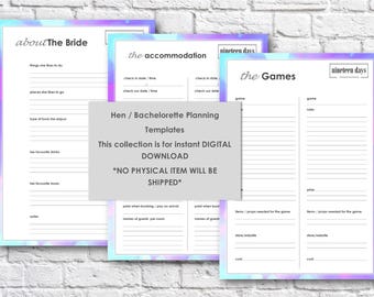 bachelorette planner etsy