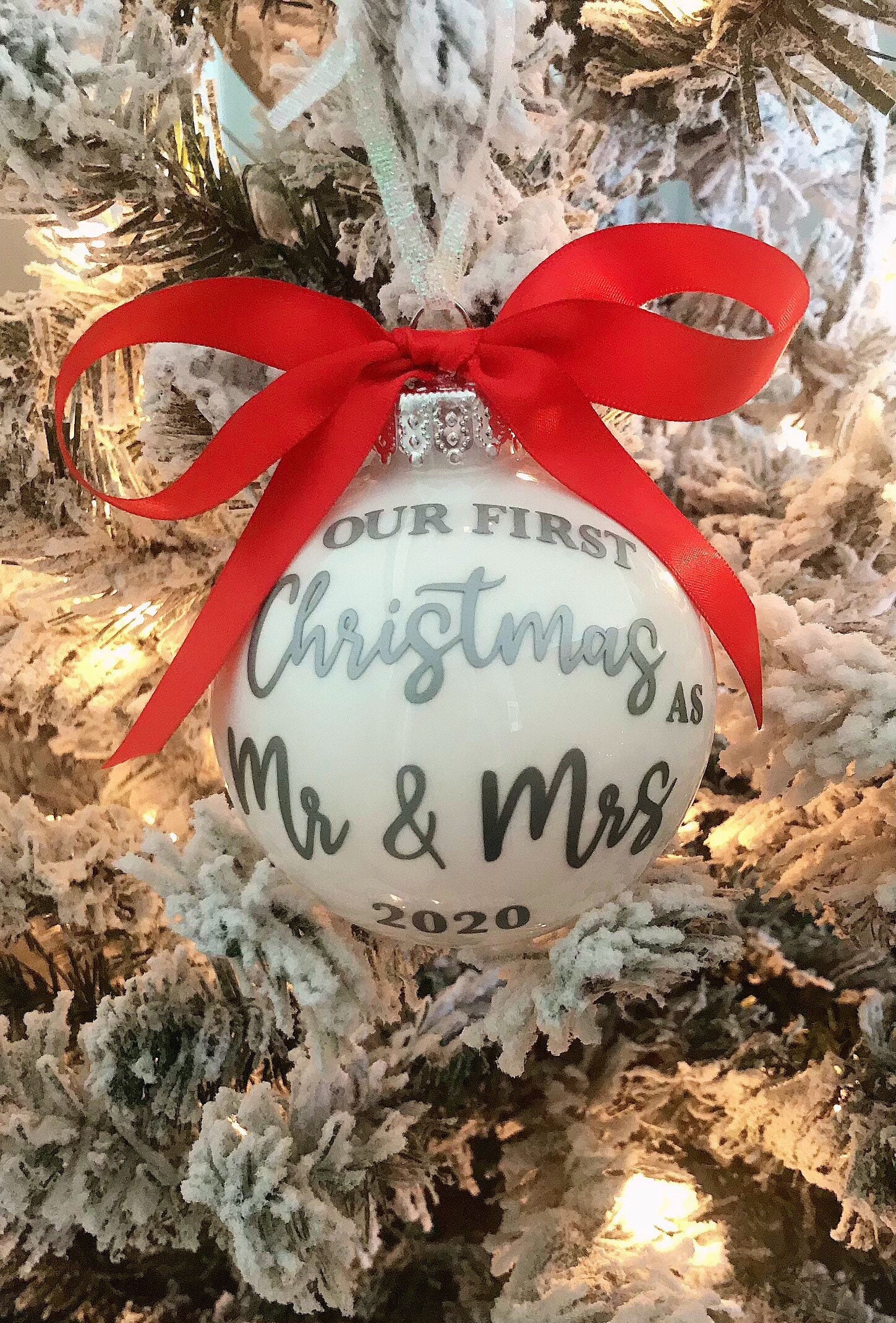 Mr and Mrs Ornament Our First Christmas Ornament Etsy