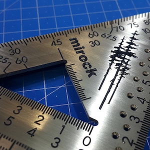 Mirock Square Metric Brass 120mm - Nice Gift for Woodworker - Etsy