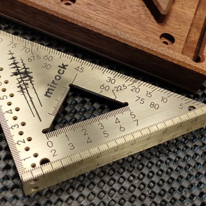 Mirock Square Metric Brass 120mm - nice gift for woodworker
