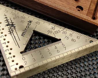 Mirock Square Metric Brass 120mm - nice gift for woodworker