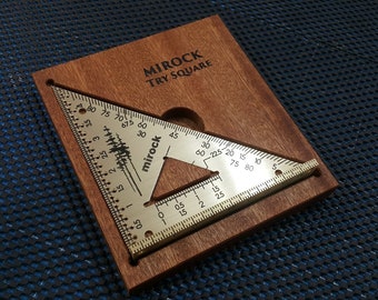 Mirock Square Imperial Brass 5'' - nice gift for woodworker