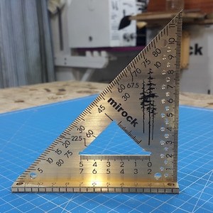 Mirock Square Metric Brass 120mm - Nice Gift for Woodworker - Etsy