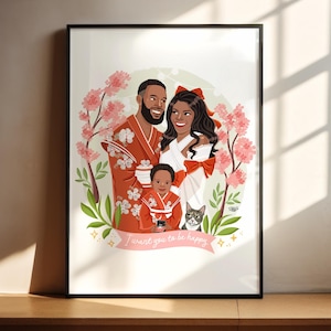 Gepersonaliseerd stelportret, handgetekende Valentijnsdagillustratie, romantisch kunstcadeau op maat voor hem of haar, unieke liefdesherinnering