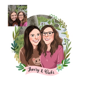 Custom Portrait, Mother’s Day Gift, Mom Gifts, Personalized Portrait, Illustration, Digital Portrait, Printable Mother Gift