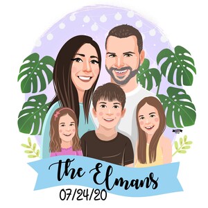 Custom Family Portrait, Family Illustration With Pets, Housewarming Gift, Unique Gift image 9