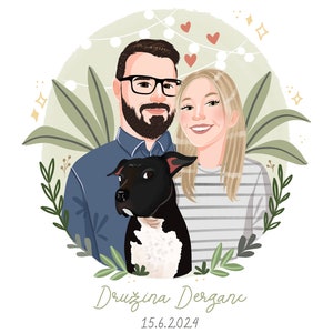 Custom Couple Portrait | Printable Valentine’s Gift | Realistic Digital Illustration | Painting from Photo