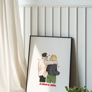 Custom Portrait, Couple illustration, Anniversary Gift, Family portrait, Personalized portrait, Photo illustration, Boyfriend Gift image 9