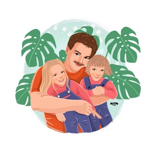 Custom Family Portrait, Family Illustration With Pets, Housewarming Gift, Unique Gift image 7