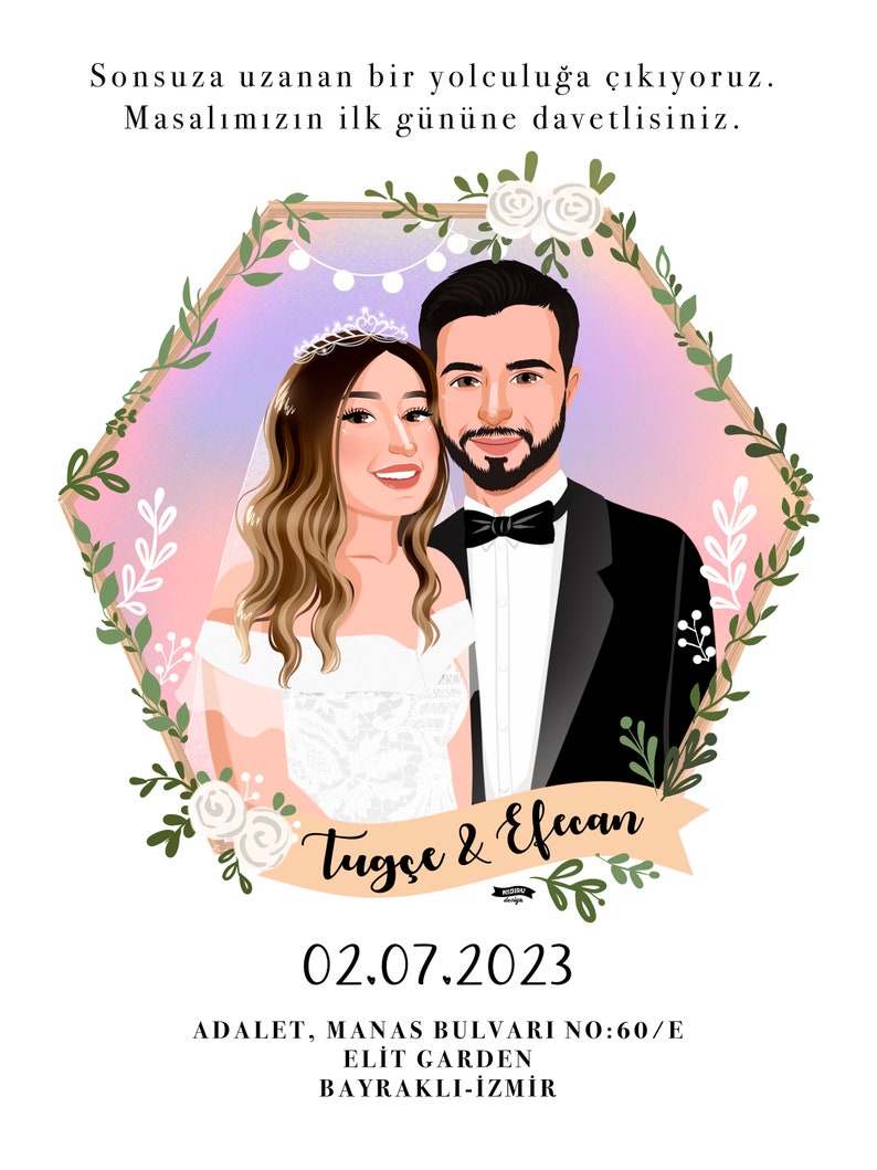 Custom Portrait, Couple illustration, Anniversary Gift, Family portrait, Personalized portrait, Photo illustration, Boyfriend Gift image 4