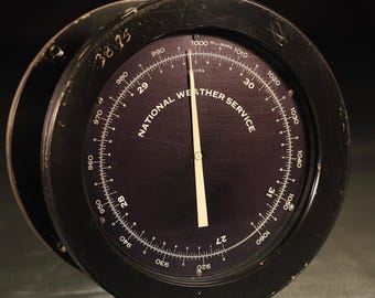 Large US National Weather Service Marine Barometer by Belfort No 38 c1975