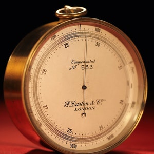 Antique Military Issue Barometer Altimeter No 533 by Darton c1890