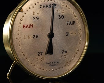 Vintage Short & Mason Braille Barometer c1954 | Rare Accessible Instrument | Unique Collectors Gift