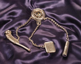 Nautische Silber Chatelaine c1895 |Saunders & Schäfer | Völlig punziert Antiquität