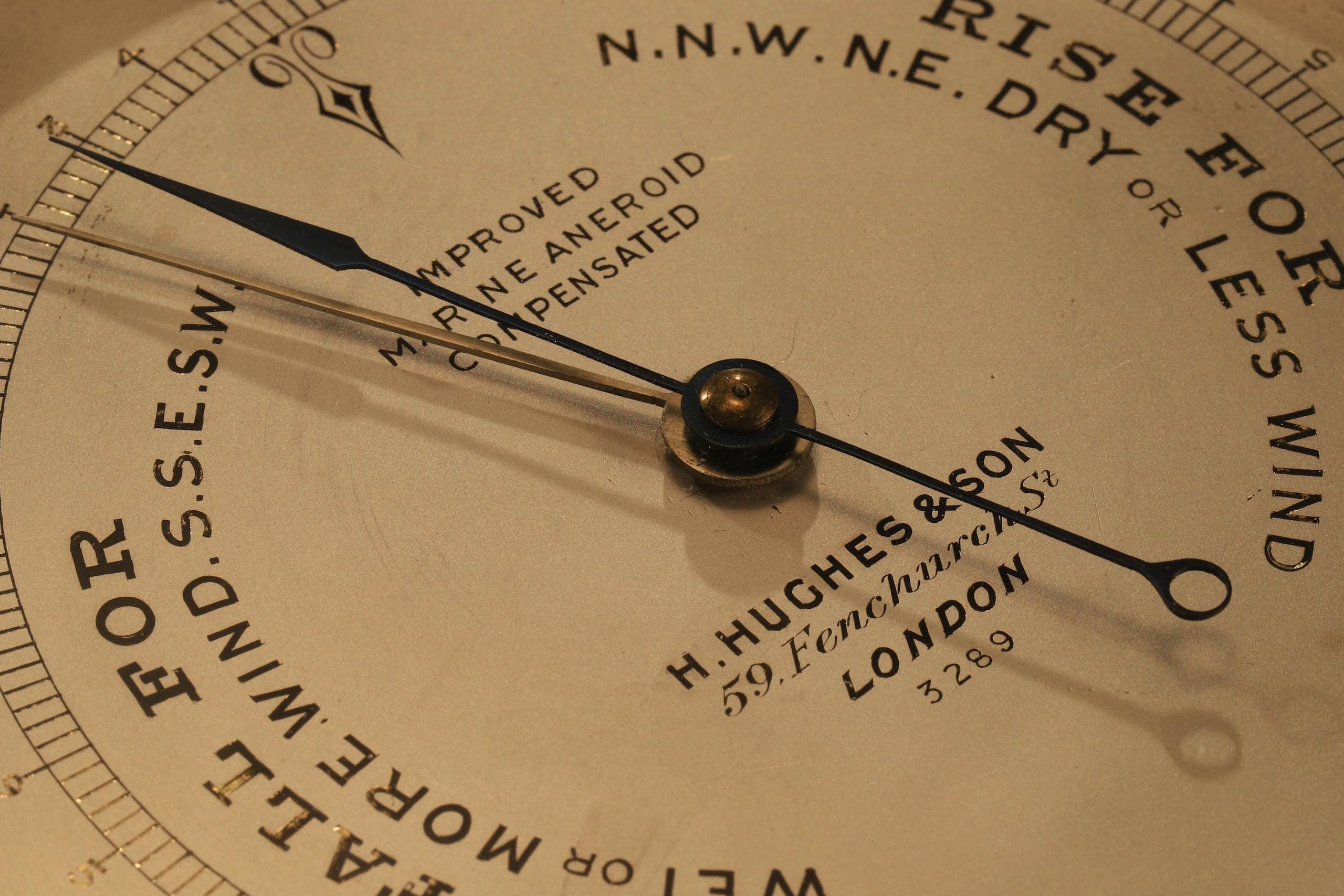 Antique Hughes & Son Marine Barometer C1880 | Callaghan | Chart Table ...