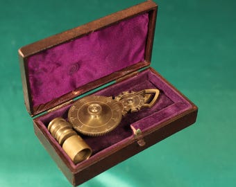 Antiker Viktorianischer Umdrehungszähler c1880 | Messing-Ingenieurs-Instrument | Seltenes Sammler Geschenk