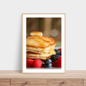 Pancakes | Food Photography | Large Prints | Wall Art | Home Decor | Restaurant Decor | Poster Size | Instant Digital Download
