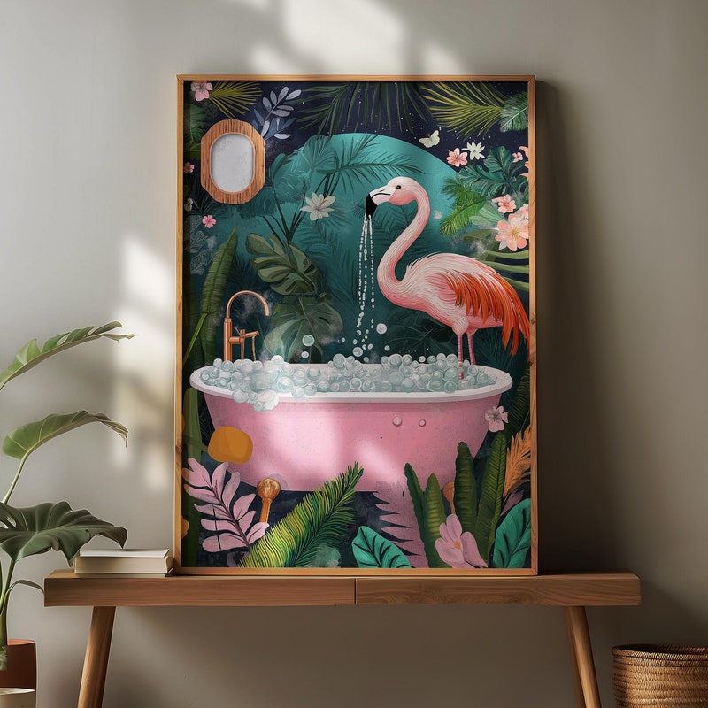 Flamingo Bathroom Etsy
