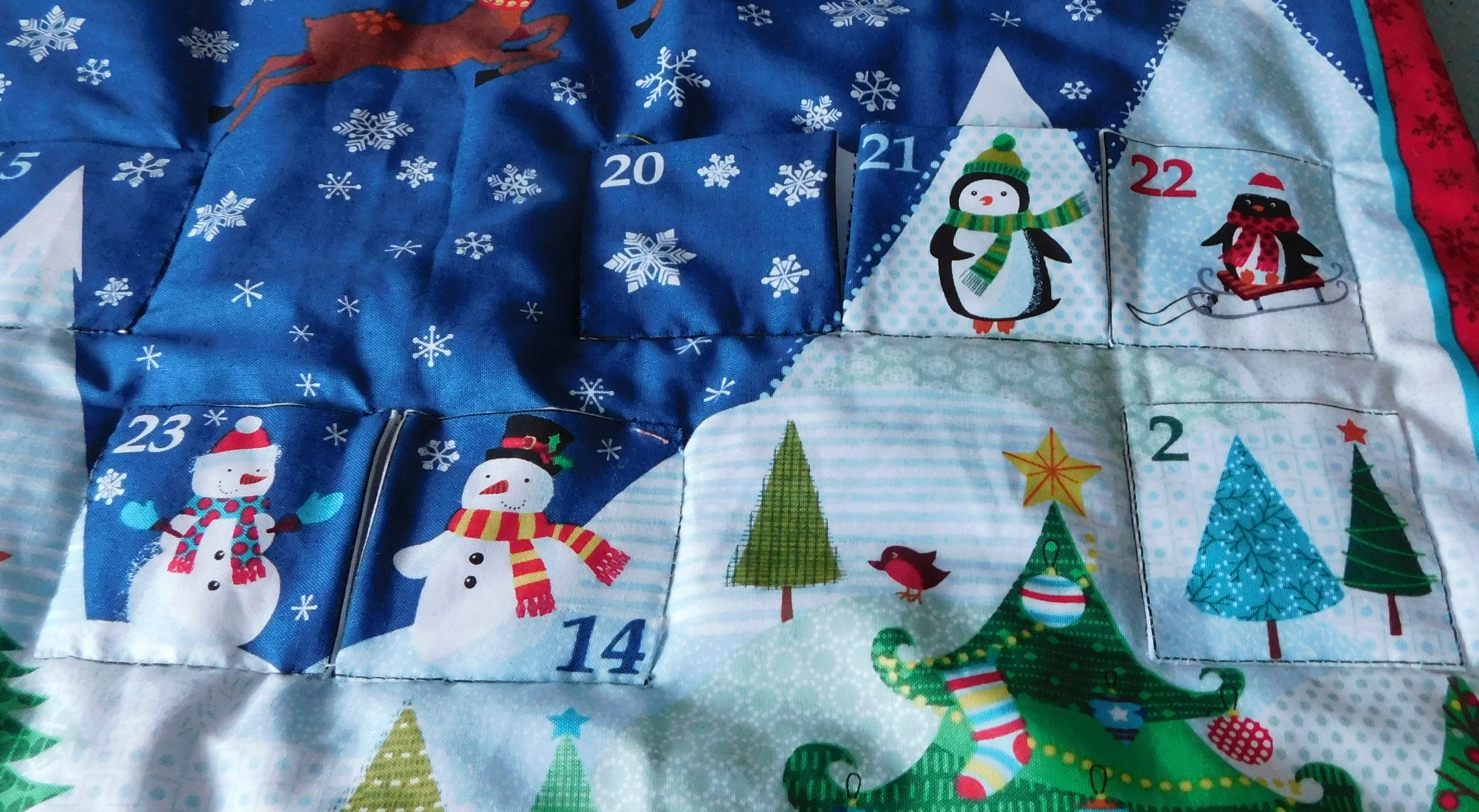 Hand Sewn by Mum Fabric Advent Calendar Christmas Mountain Etsy UK