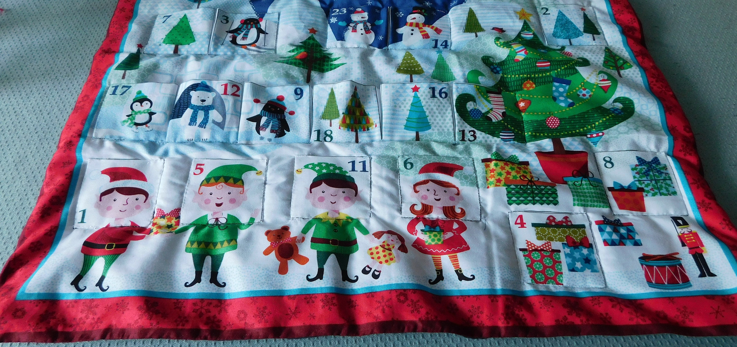 Hand Sewn by Mum Fabric Advent Calendar Christmas Mountain Etsy UK