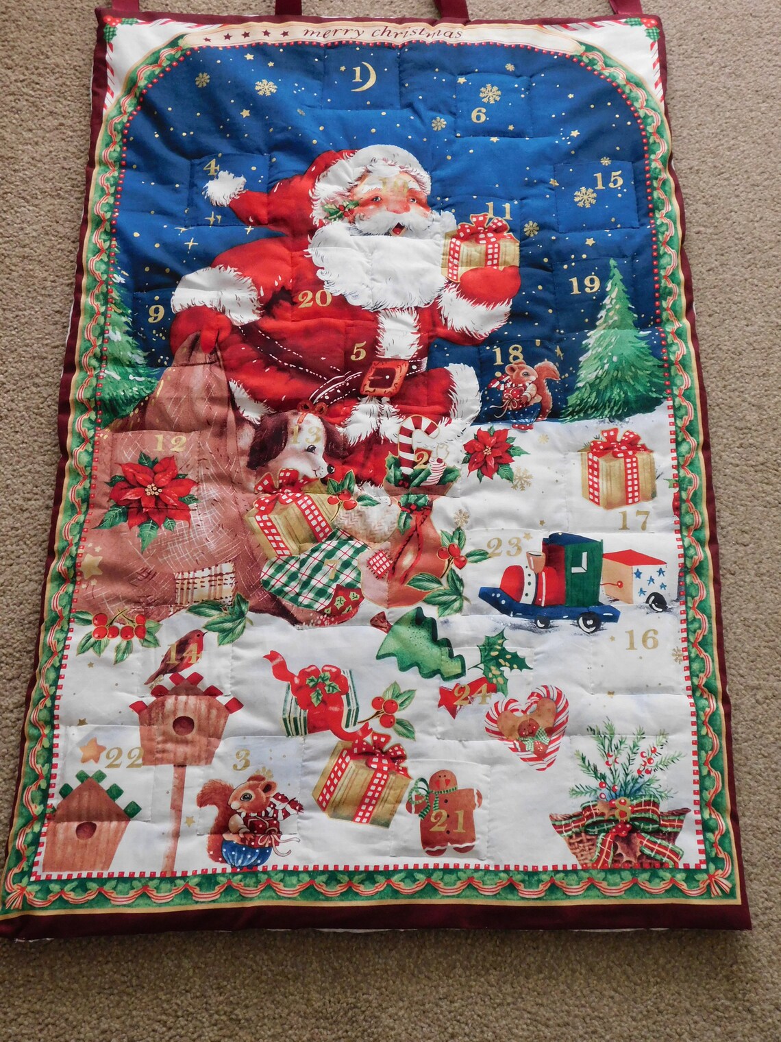 Hand Sewn By Mum Fabric Advent Calendar Traditional Father Etsy hand-sewn-by-mum-fabric-advent-calendar-traditional-father-etsy