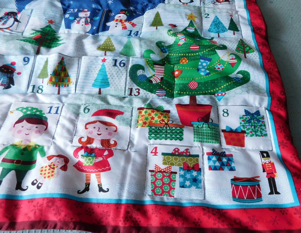 Hand Sewn by Mum Fabric Advent Calendar Christmas Mountain Etsy UK