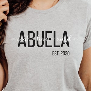 Camiseta Personalizada Para Mujer Playera Regalo Para Abuela Custom TShirt for Mother&#39;s Day T Shirt Gift for Mom Shirt with Kids Name
