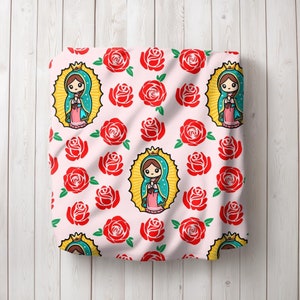 Cobija Virgen de Guadalupe Religiosa para Bebe Regalo de Bautizo Cobija Suave para Niños Cobija Católica Regalo Catolico Regalo de Padrinos
