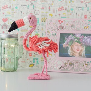 Flamingo decor for room flamingo gifts for girls flamingo cake topper flamingo art ornament flamingo birthday office flamingo figurine image 2